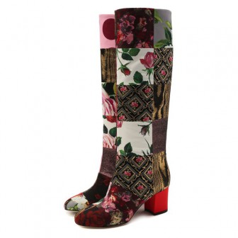 Текстильные сапоги Vally Dolce & Gabbana